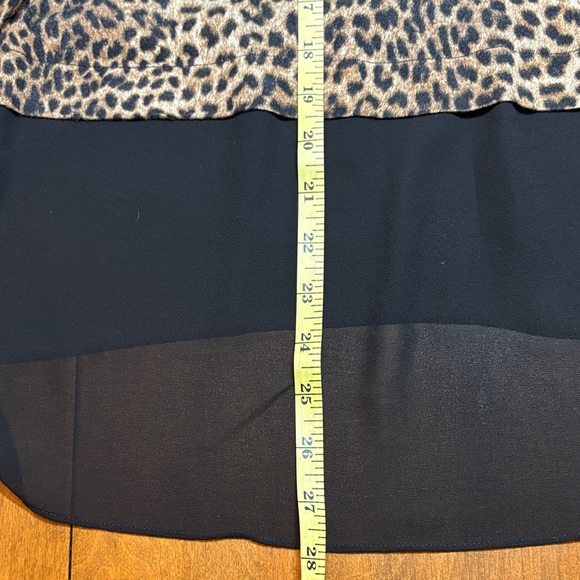Michael Kors Animal Print Top with Black Trim, Medium - Picture 12 of 12